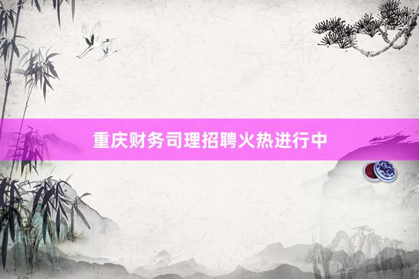 重庆财务司理招聘火热进行中